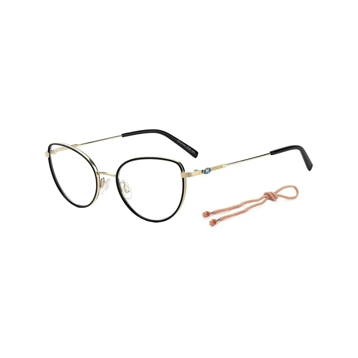 Óculos de Grau M Missoni MMI 0061 2M2 5119 R Metal Preto e Dourado