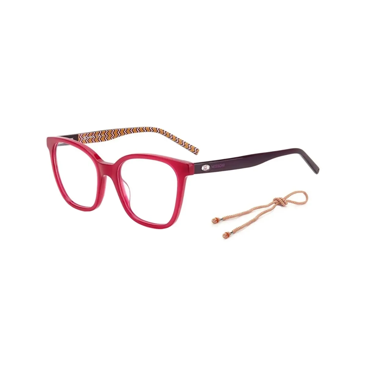Óculos de Grau M Missoni MMI 0091 8CQ 5218 R Acetato Cereja