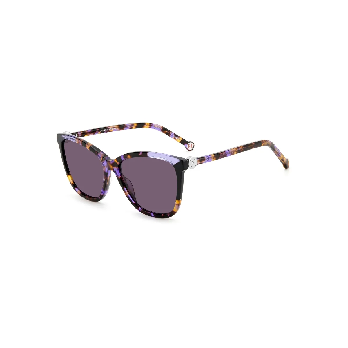 Óculos de Sol Carolina Herrera CH 0052/S F0T 58UR S Acetato Preto e Violeta Degradê com lentes na cor Violeta