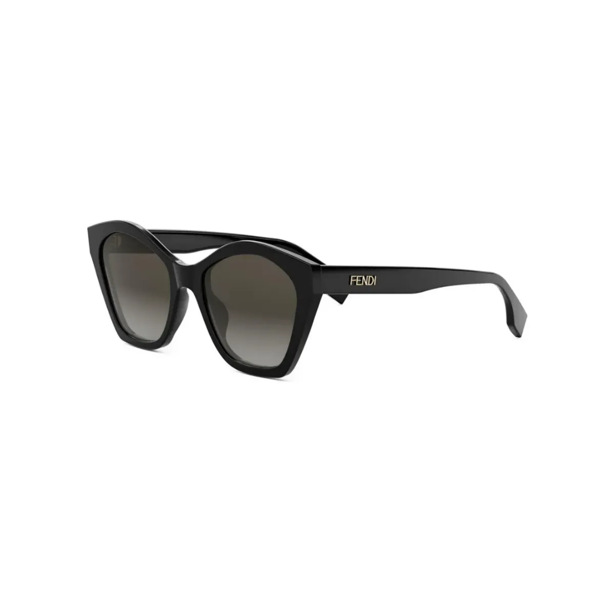 Óculos de Sol Fendi FE40175I_5401F Acetato Preto com lentes na cor Cinza Degradê