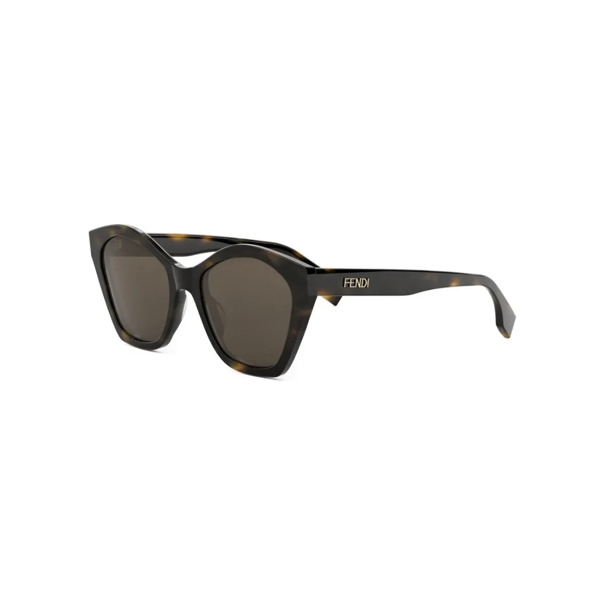 Óculos de Sol Fendi FE40175I_5452E Acetato Marrom Mesclado com lentes na cor Marrom