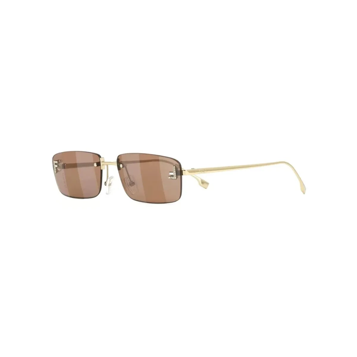 Óculos de Sol Fendi FE4172US_5432G Metal Dourado com lentes na cor Marrom