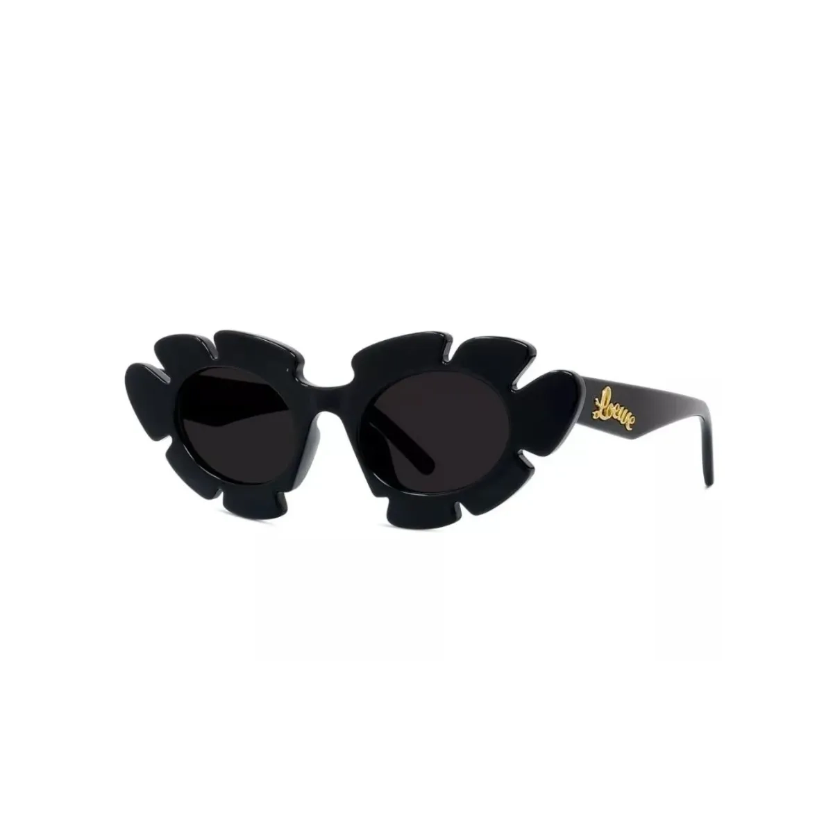 Óculos de Sol Loewe LW40088U_4701A Acetato Preto com lentes na cor Cinza