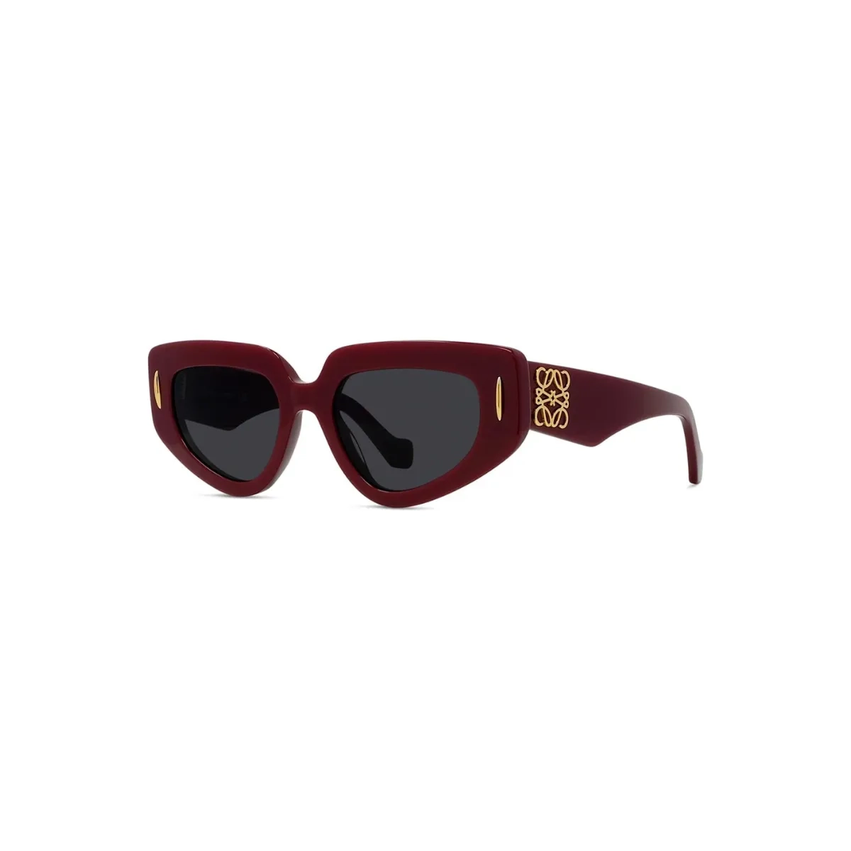 Óculos de Sol Loewe LW40160I_5166A Acetato Vermelho com lentes na cor Cinza