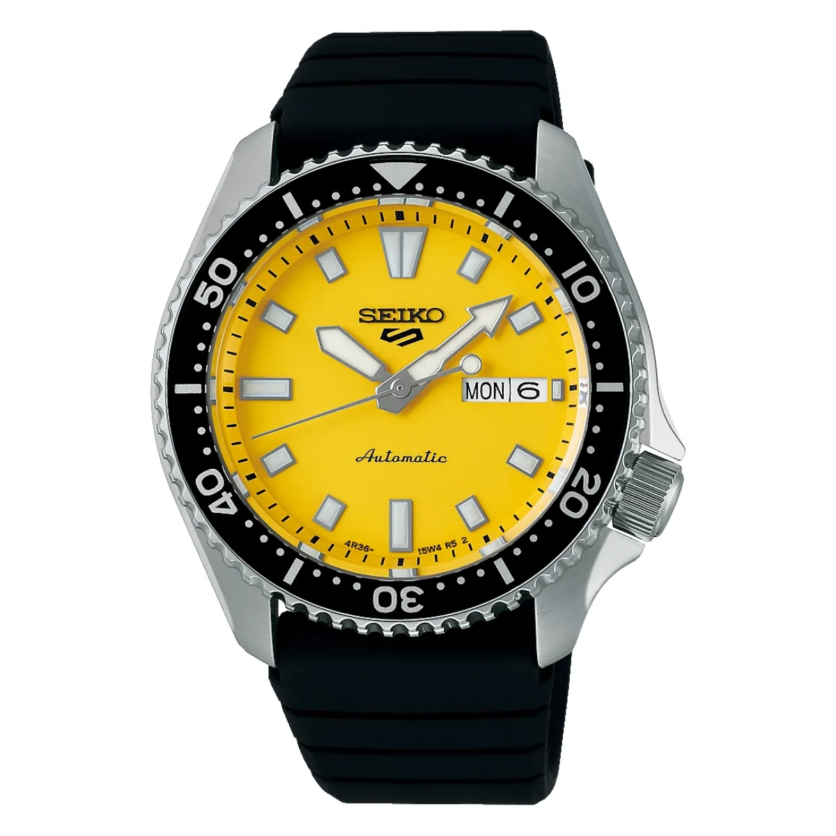 Relógio Seiko SKX 5 Sports Automático - SRPL87B1 Y1PX Amarelo