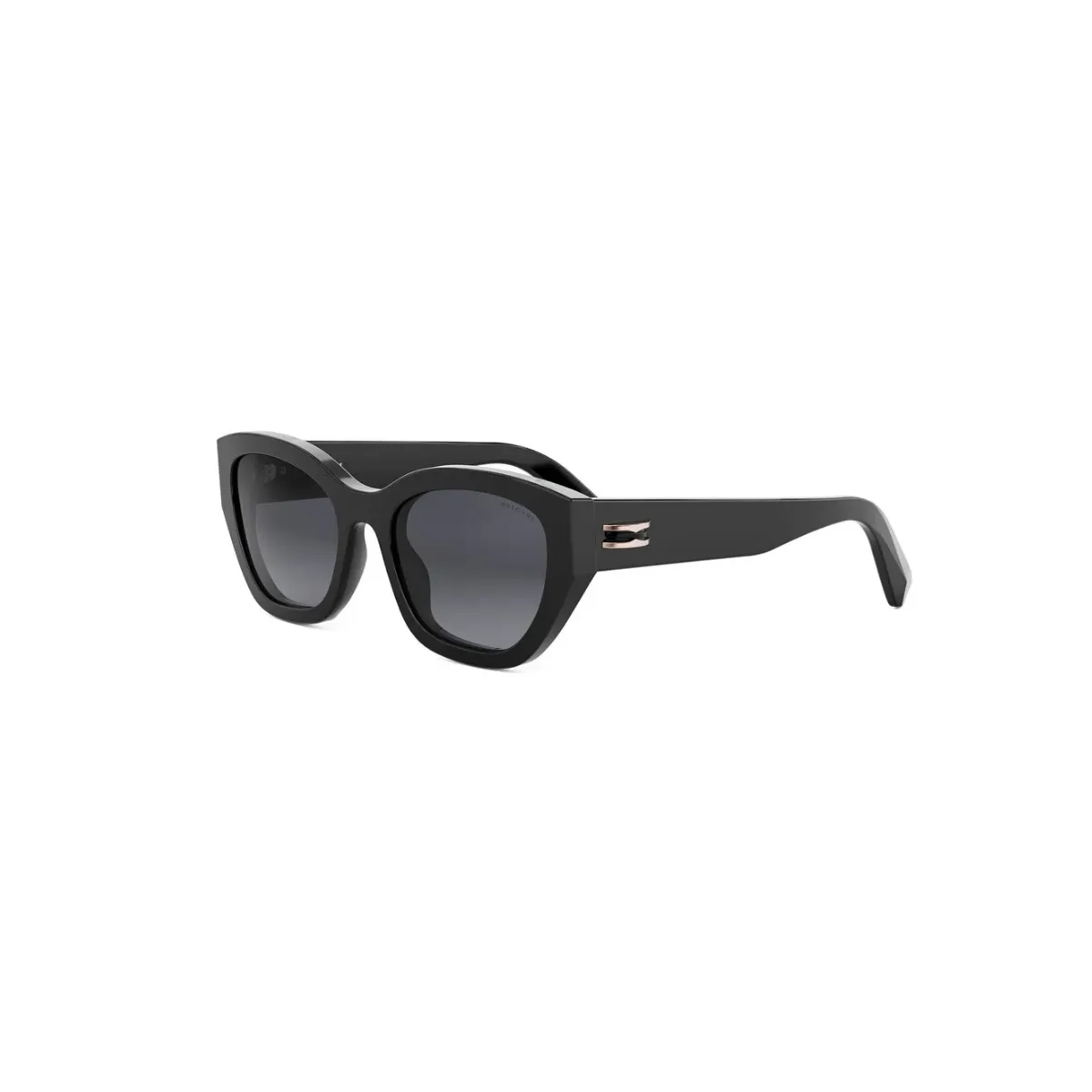 Óculos de Sol Bvlgari BV40061I_5401B Acetato Preto com lentes na cor Cinza Degradê