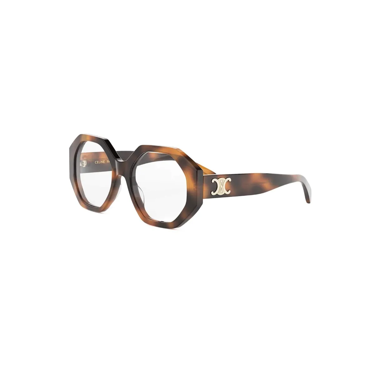 Óculos de Grau Celine Triomphe CL50161I_54053 Acetato Marrom Mesclado