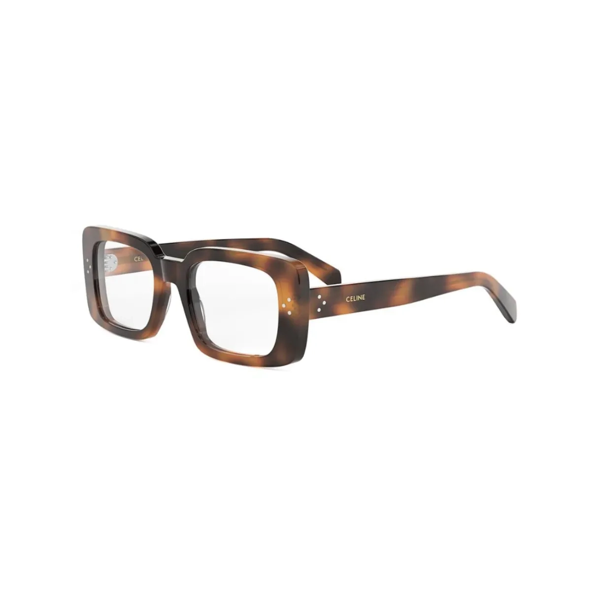 Óculos de Grau Celine CL50163I_51053 Acetato Marrom Mesclado