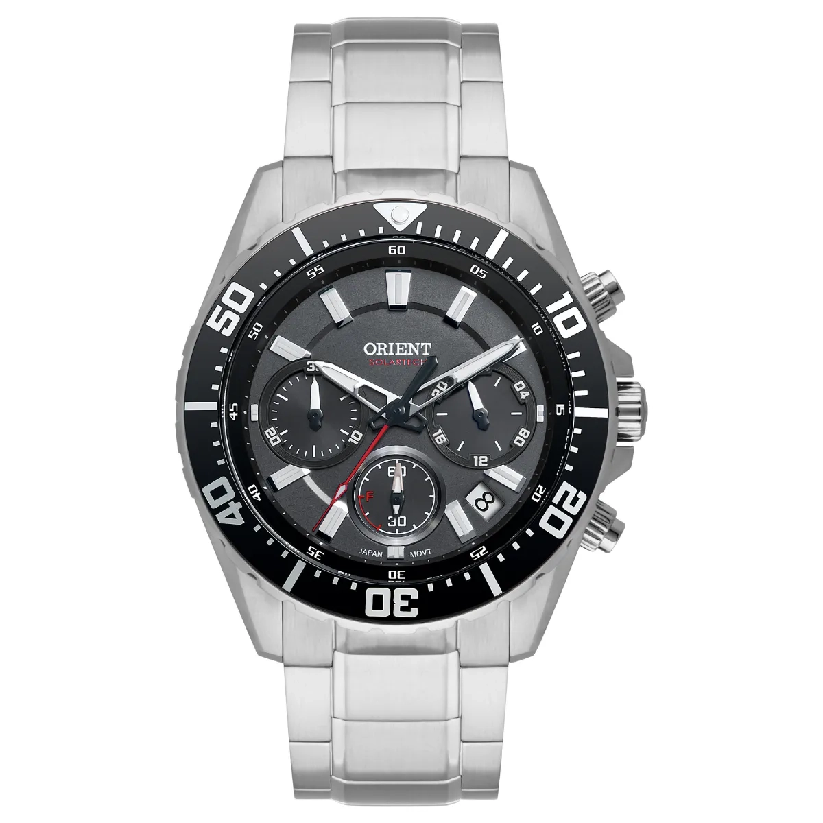 Relógio Orient Solartech Elite Sea Cronógrafo - MBSSC288 P1SX Preto