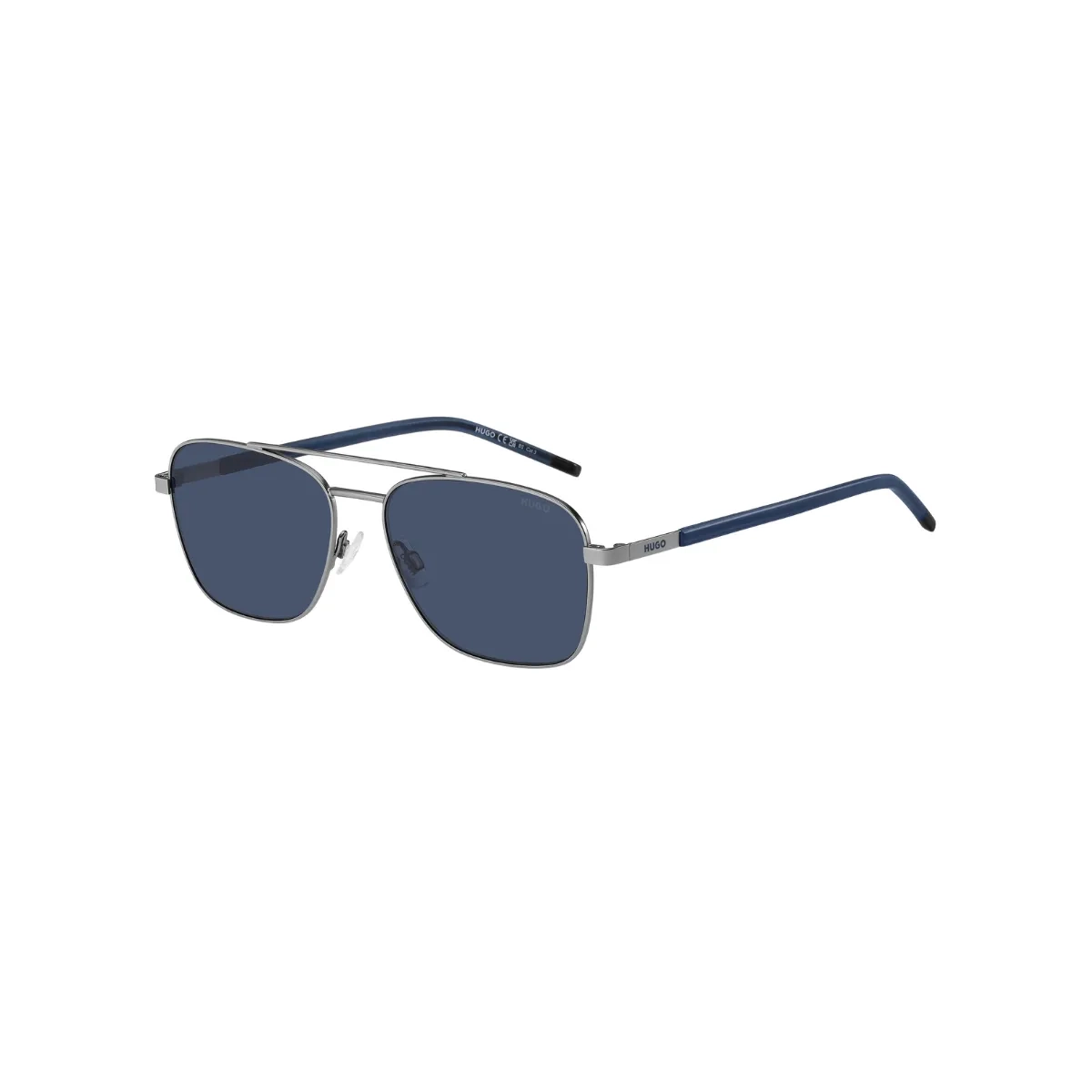 Óculos de Sol Hugo Boss HG 1269/S R81 57KU Metal Cinza com lentes na cor Azul
