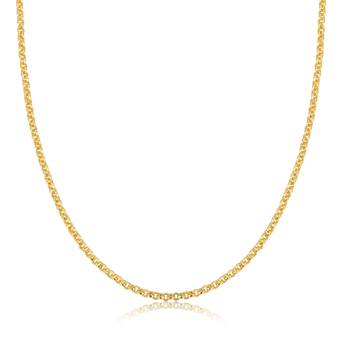 Corrente For me Elo português prata 925 com banho dourado 45CM