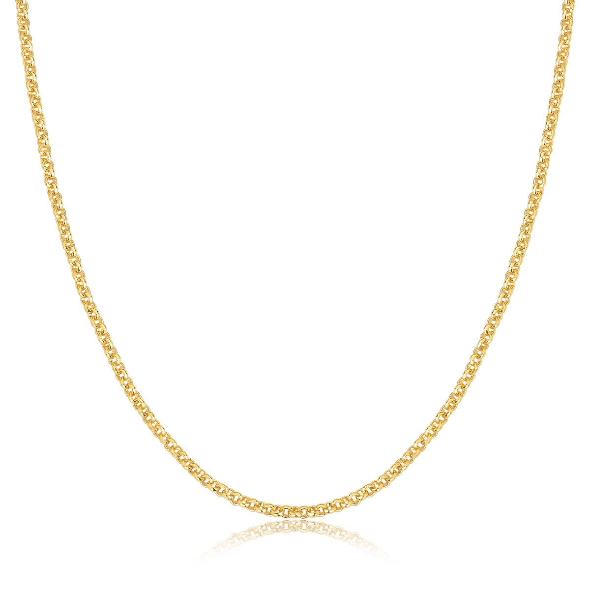 Corrente For me Elo português prata 925 com banho dourado 50CM