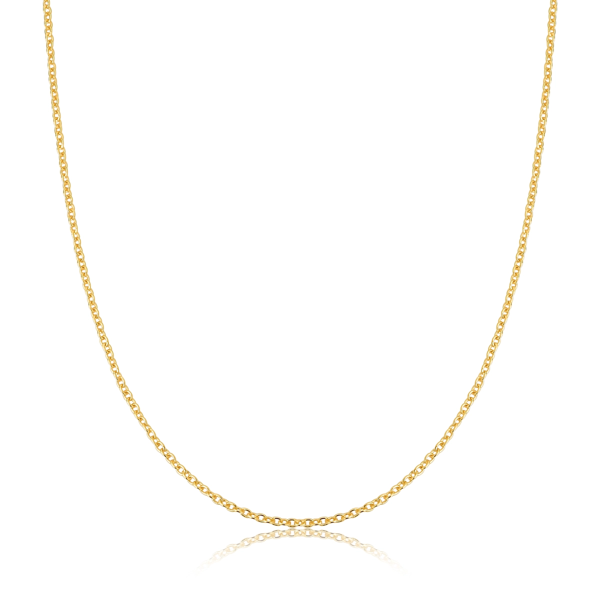 Corrente For me elo Cadeado batida prata 925 banho dourado