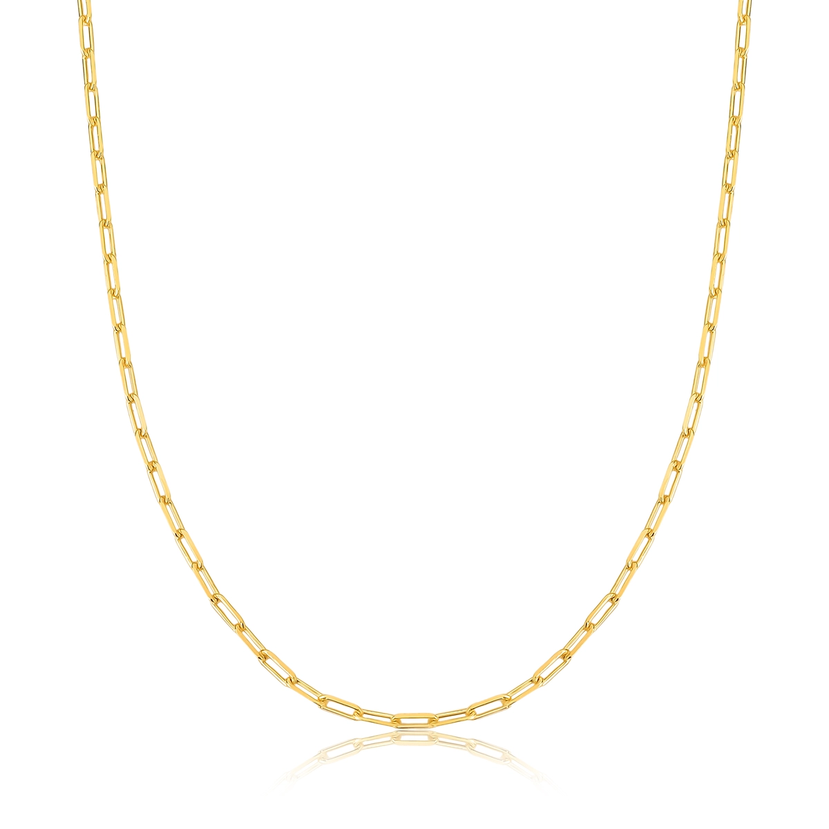 Corrente For me elo Cadeado alongado prata 925 com dourada 50CM