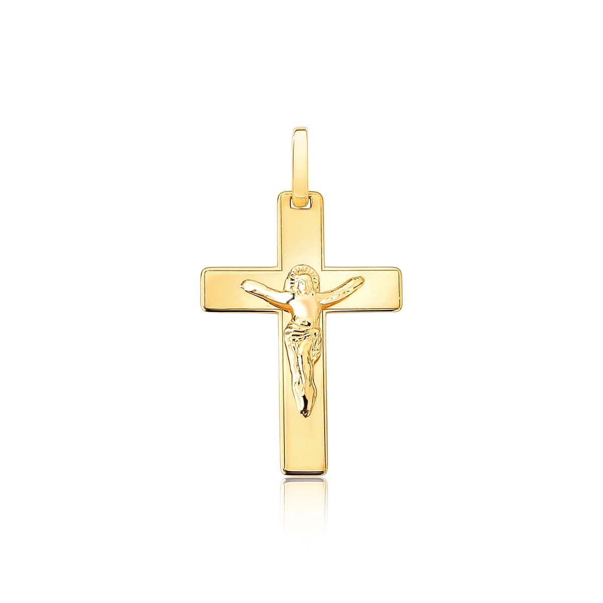 Pingente Crucifixo ouro 18k polido