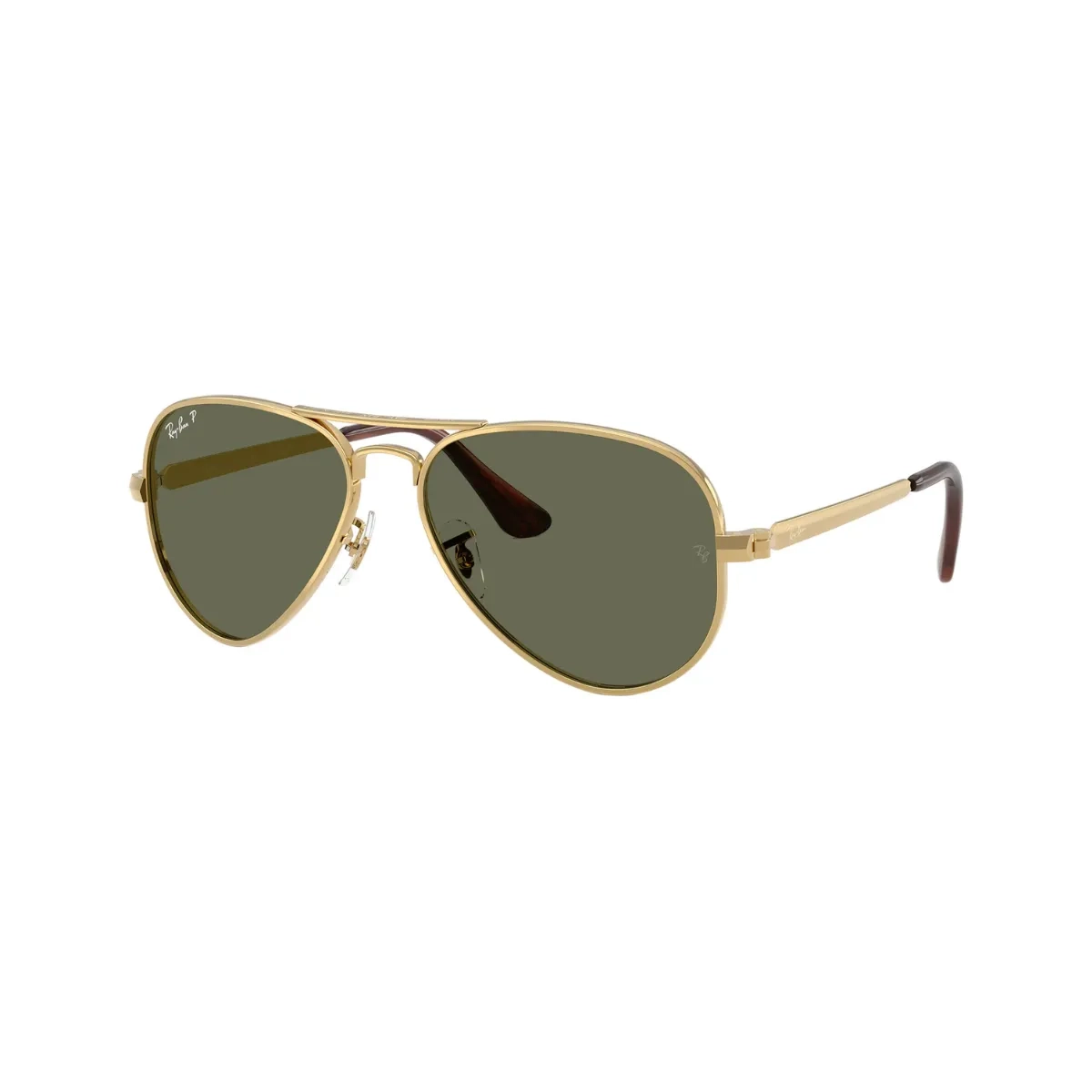 Óculos de Sol Ray-Ban Aviator Max 0RB3925 001/3162 Metal Dourado com lentes na cor Verde