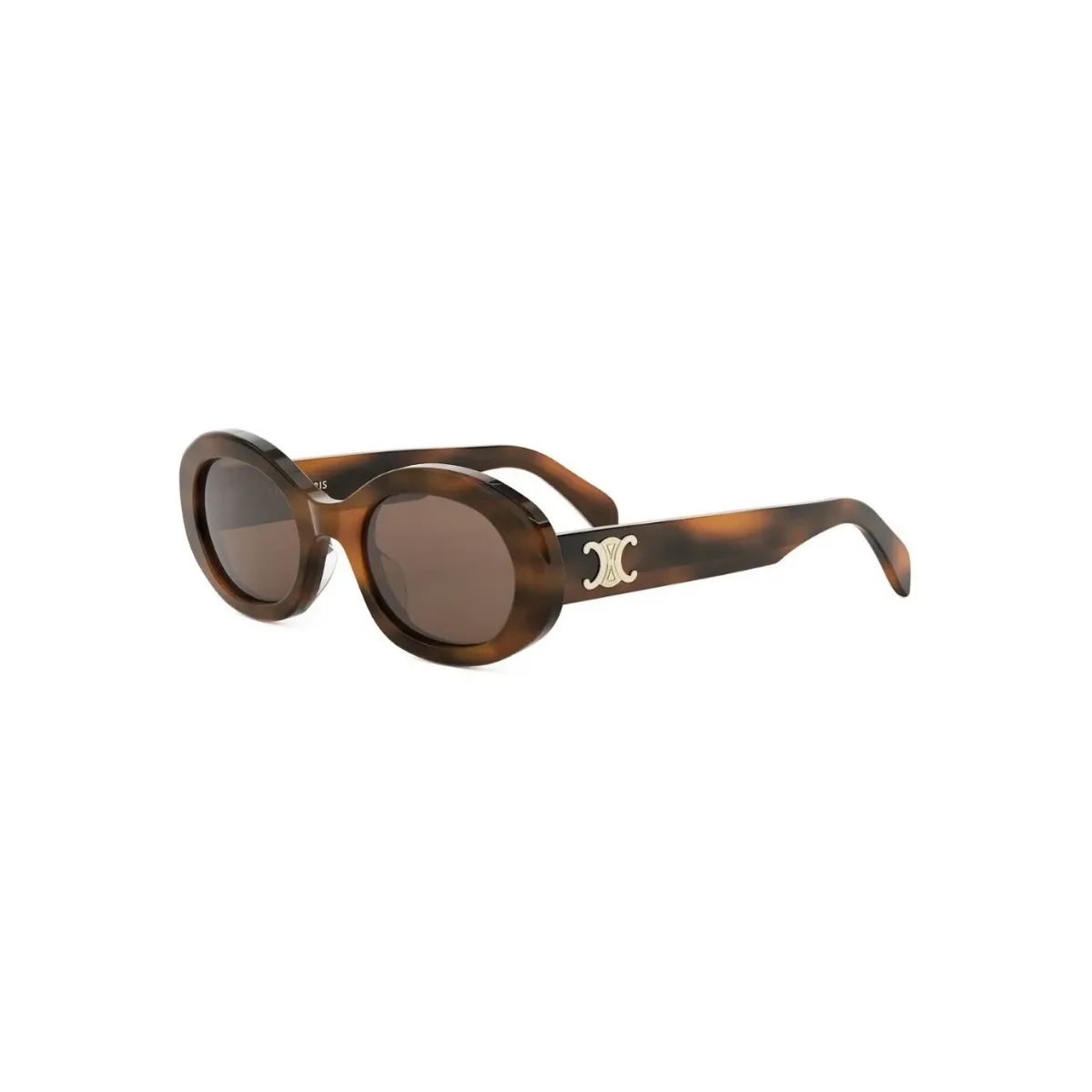 Óculos de Sol Celine Triomphe CL40194U_5253E Acetato Marrom Mesclado com lentes na cor Marrom
