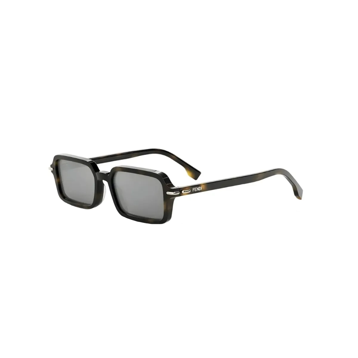 Óculos de Sol Fendi FE40174I_5152C Acetato Marrom Mesclado com lentes na cor Cinza Espelhado