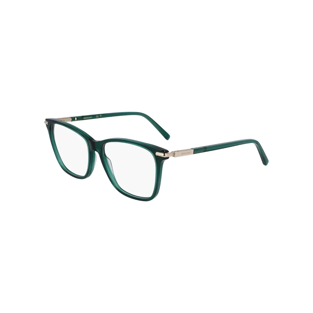 Óculos de Grau Salvatore Ferragamo SF3013 317 55 Acetato Verde Transparente