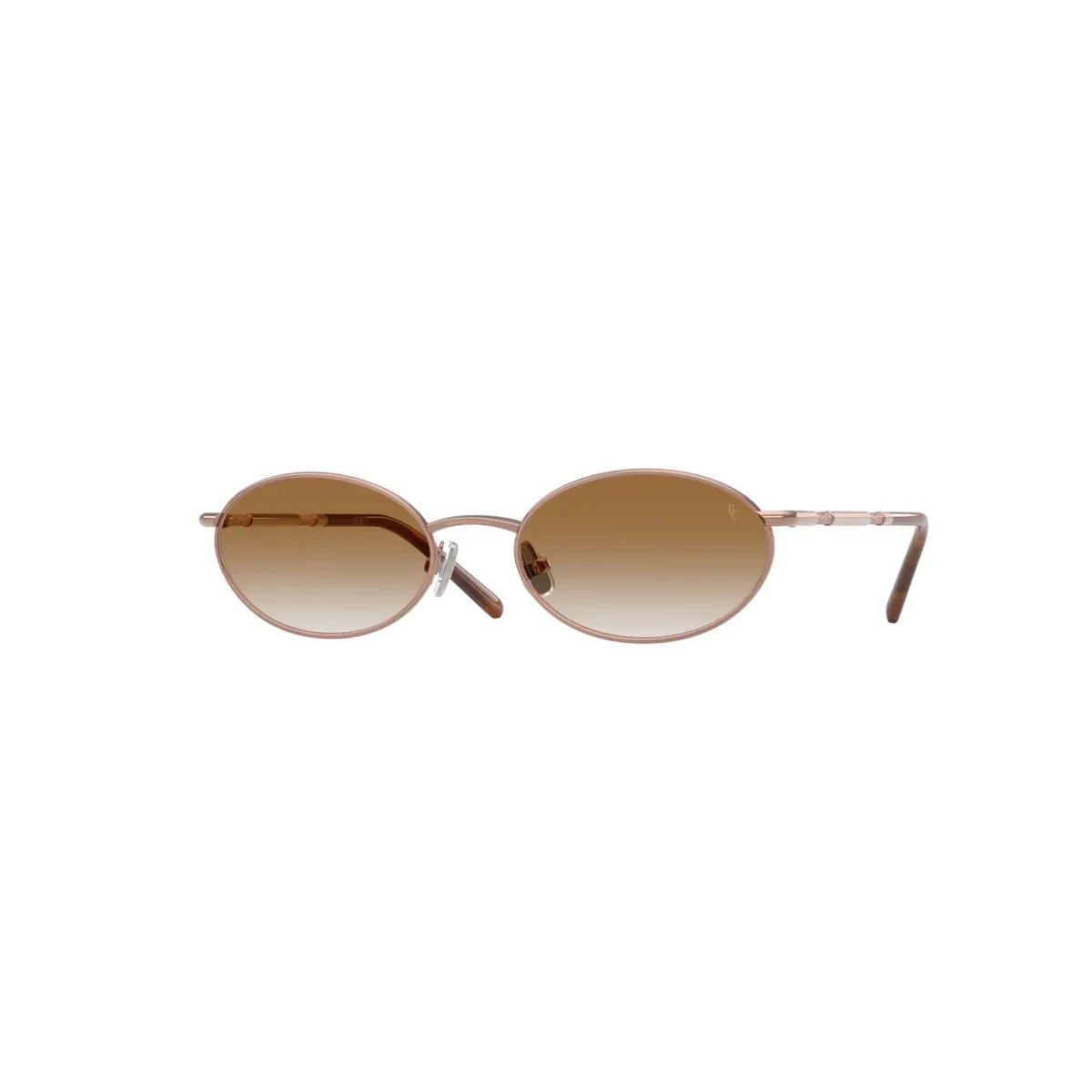 Óculos de Sol Brunello Cucinelli 0BC2006ST 5007GQ51 Titânio Rose com lentes na cor Marrom Degradê