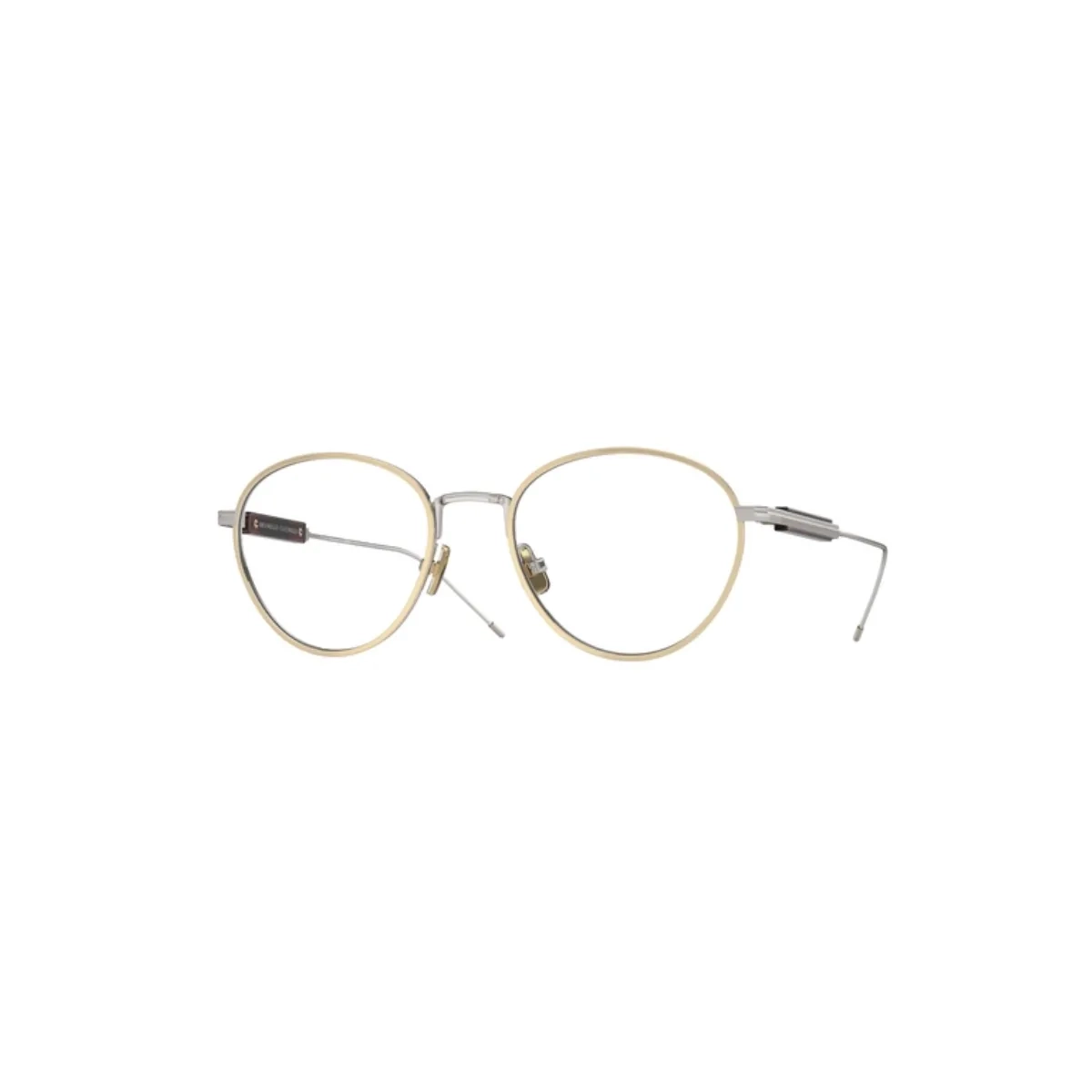Óculos de Grau Brunello Cucinelli 0BC1003T 5009 50 Titânio Dourado e Prata