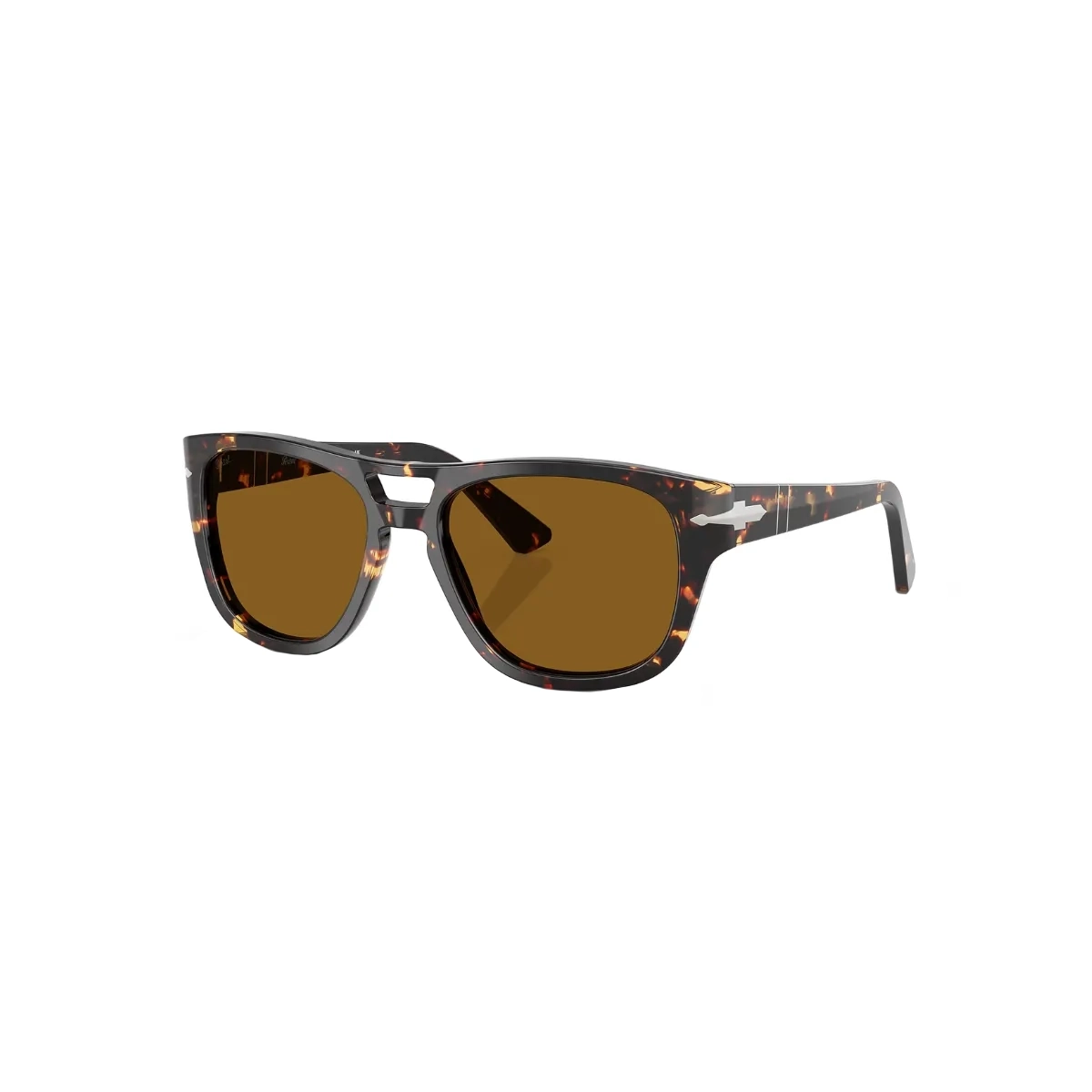Óculos de Sol Persol 0PO3366S 985/3358 Acetato Marrom Mesclado com lentes na cor Marrom