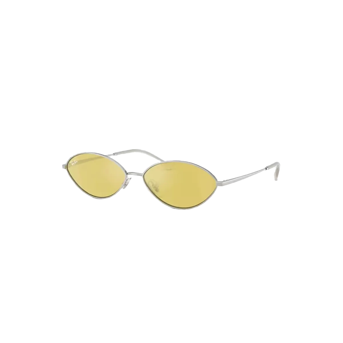 Óculos de Sol Ray-Ban Kai 0RB3757 003/6D56 Metal Prata com lentes na cor Amarelo
