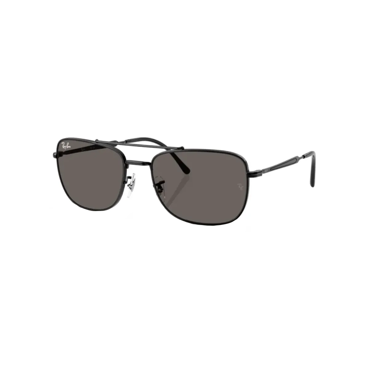 Óculos de Sol Ray-Ban 0RB3755 002/B162 Metal Preto com lentes na cor Cinza