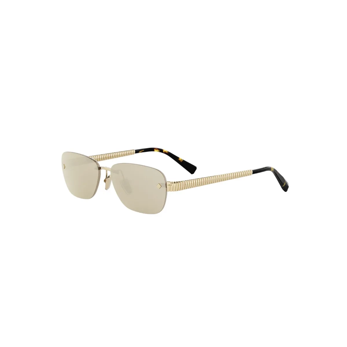 Óculos de Sol Bvlgari BV40057U_5532G Metal Dourado com lentes na cor Marrom Espelhado