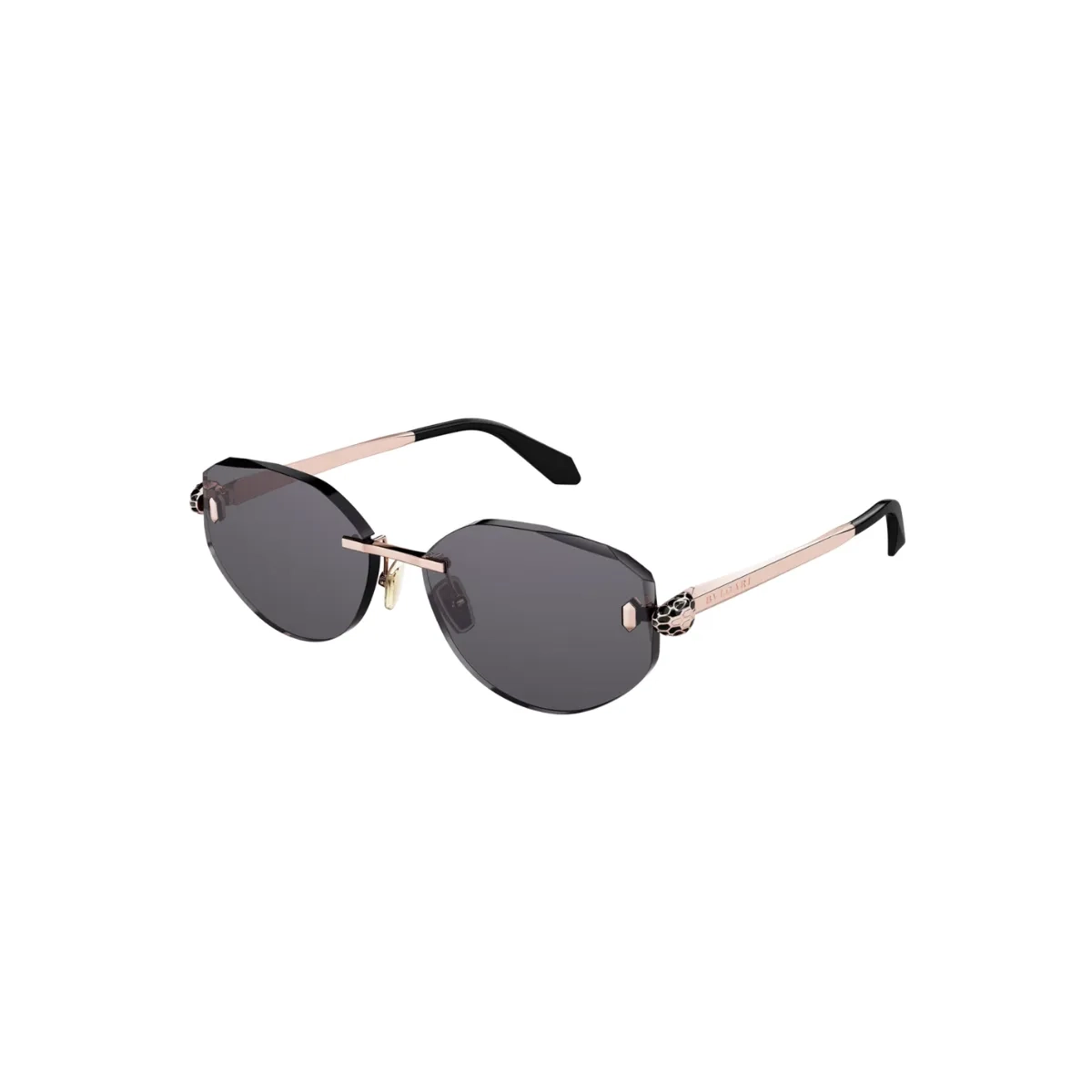 Óculos de Sol Bvlgari BV40059U_5828A Metal Dourado com lentes na cor Cinza