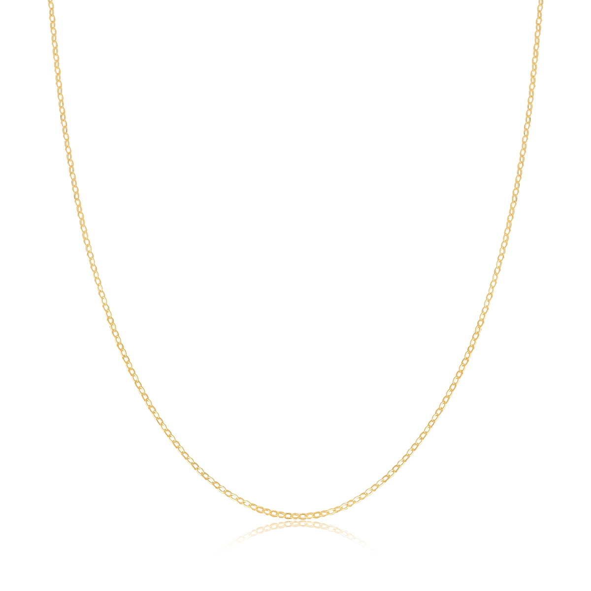 Corrente elo Cadeado curto ouro 18k polida 45CM