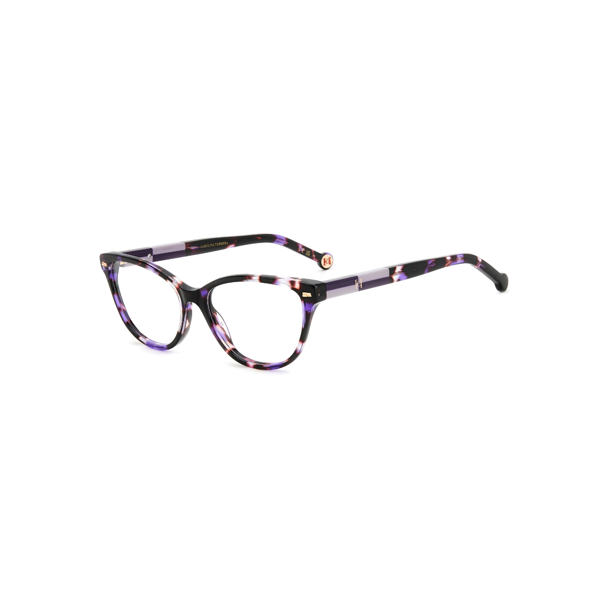 Óculos de Grau Carolina Herrera HER 0190 YJM 5215 R Acetato Violeta Mesclado