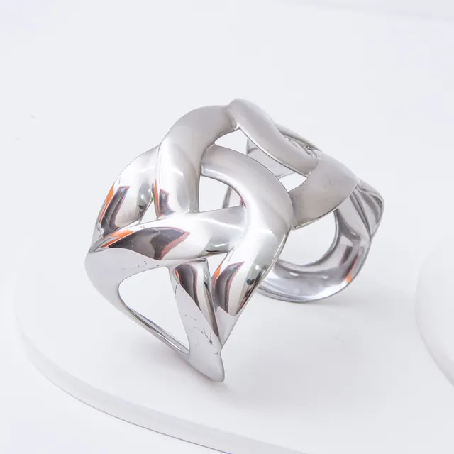 Bracelete Regulável Laços em Aço Inoxidável