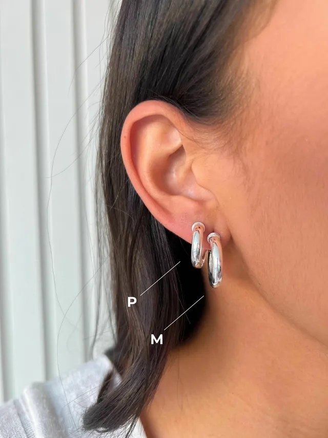 Argola Tubular P - Prata