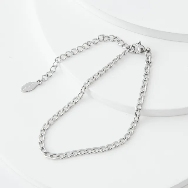 Pulseira Grumet Fina Em Aço Inoxidável