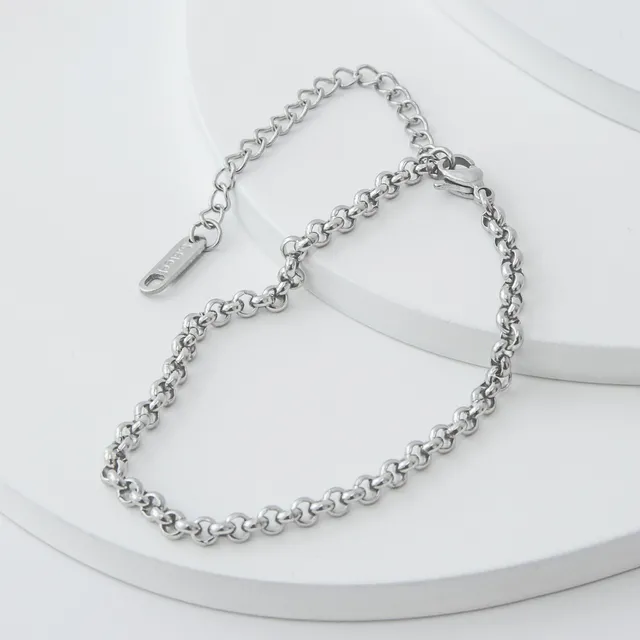 Pulseira Elo Português Em Aço Inoxidável