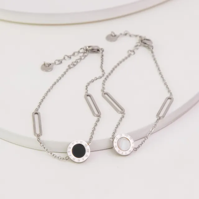 Pulseira Insp. Bvlgari Solitário em Aço Inoxidável