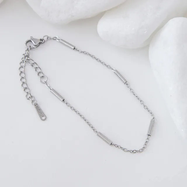 Pulseira Palitinhos Minimalista em Aço Inoxidável