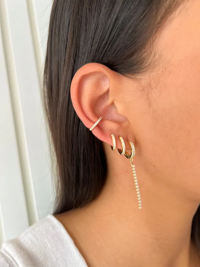 Piercing Cravejado - Dourado