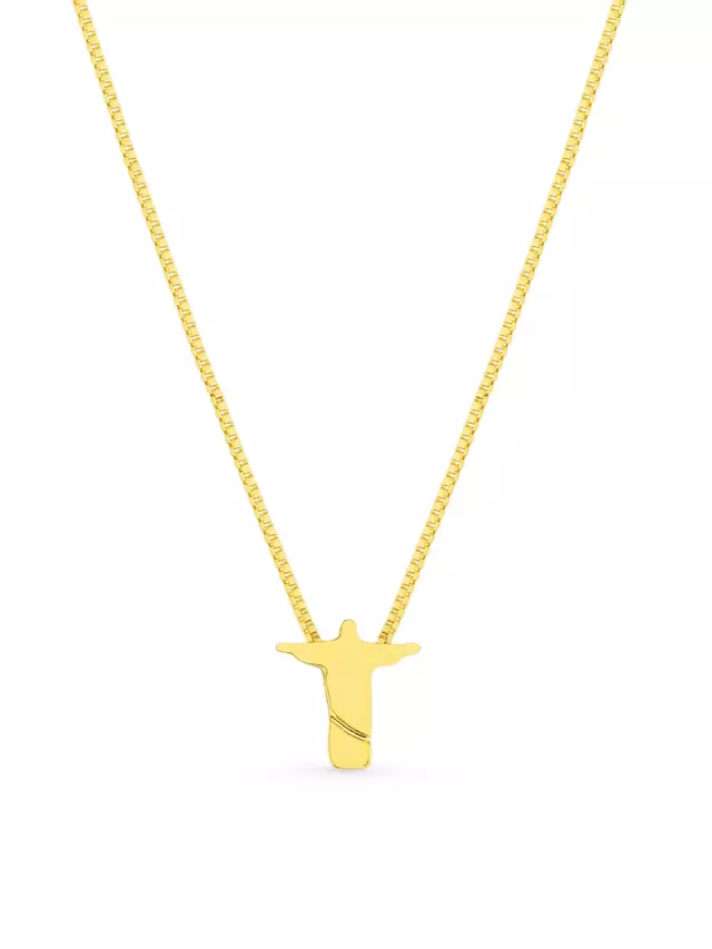 Colar Mini Cristo - Dourado