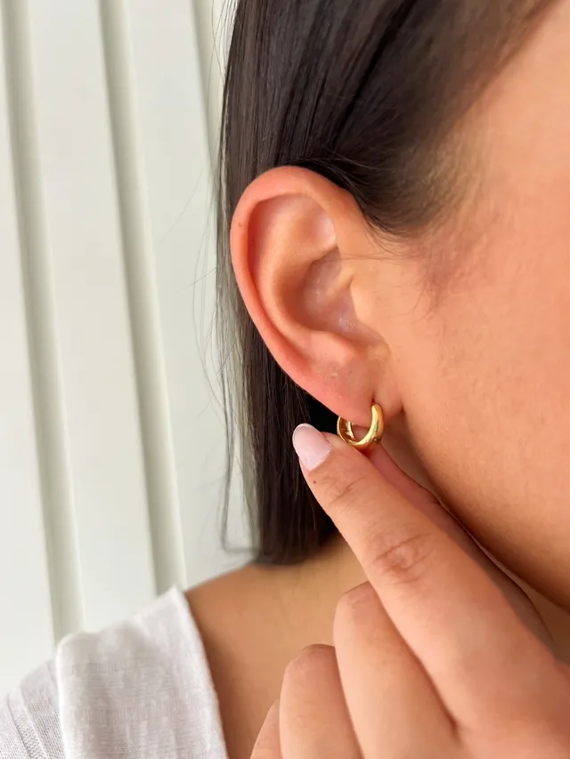 Argola Lisa M - Dourada