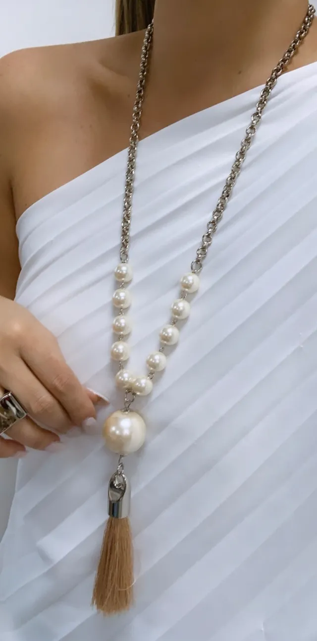 Colar Louise White silver