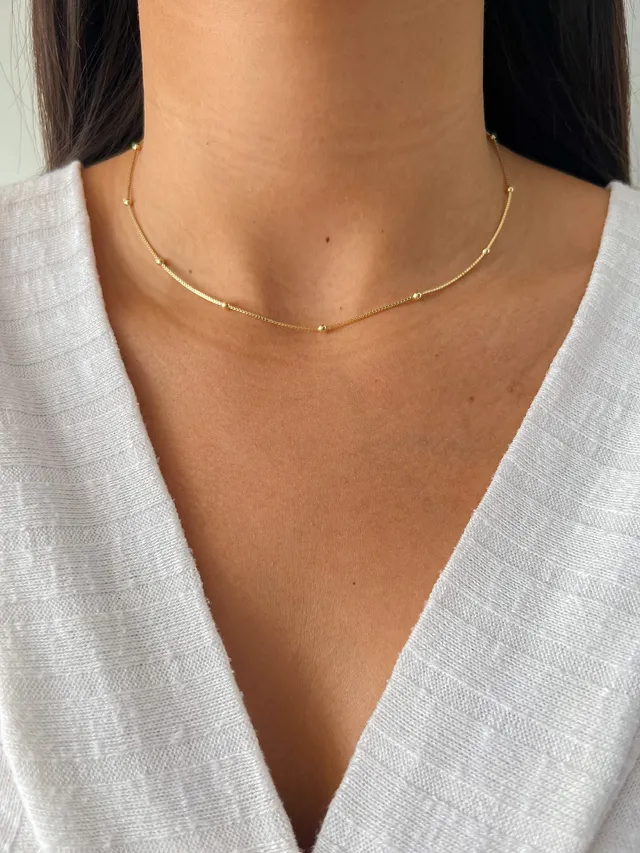 Choker Bolinha Veneziana - Dourada