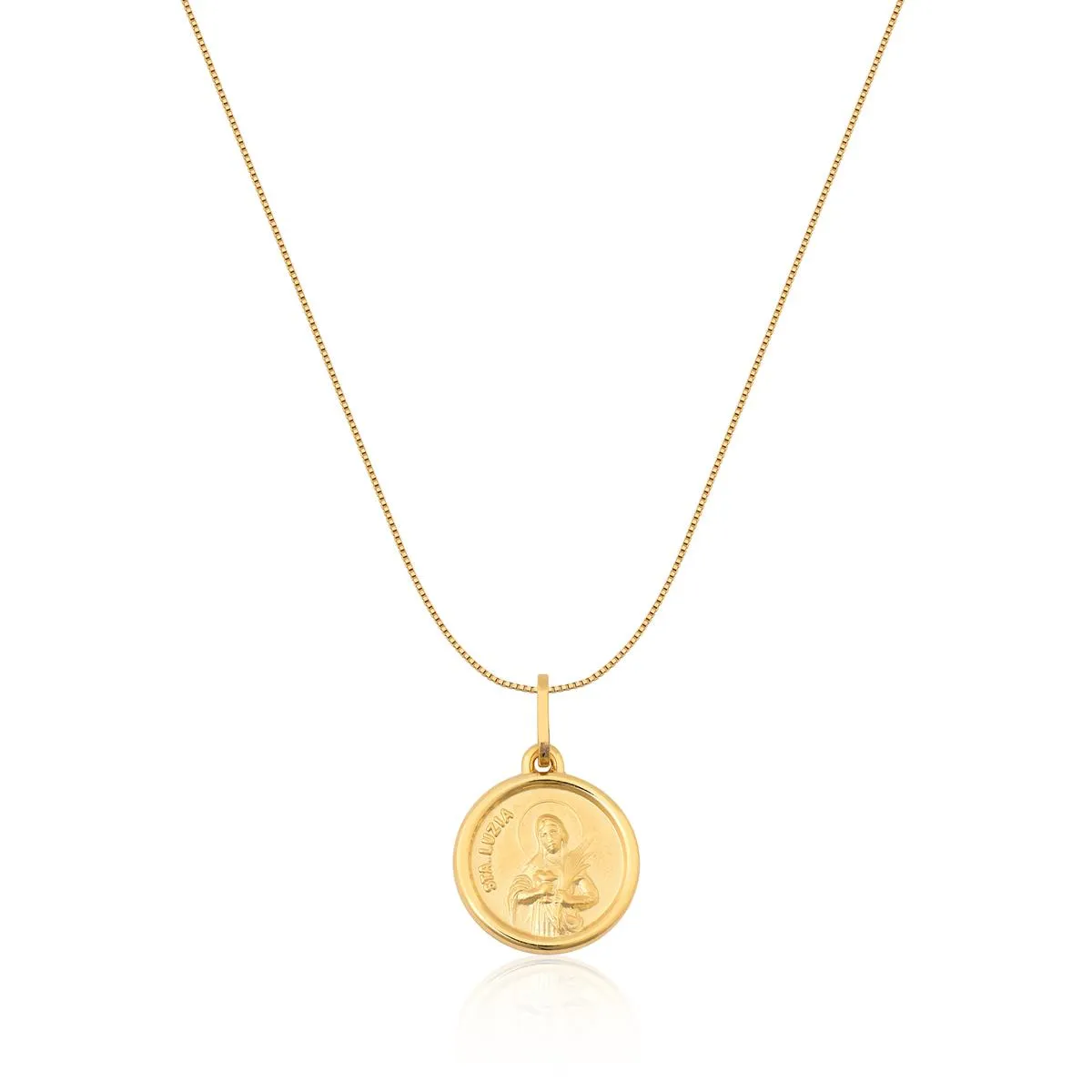 Pingente de Ouro 18k de Santa Luzia