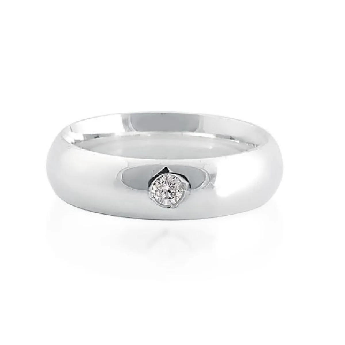 Aliança de Prata 925 com Zircônia 5MM