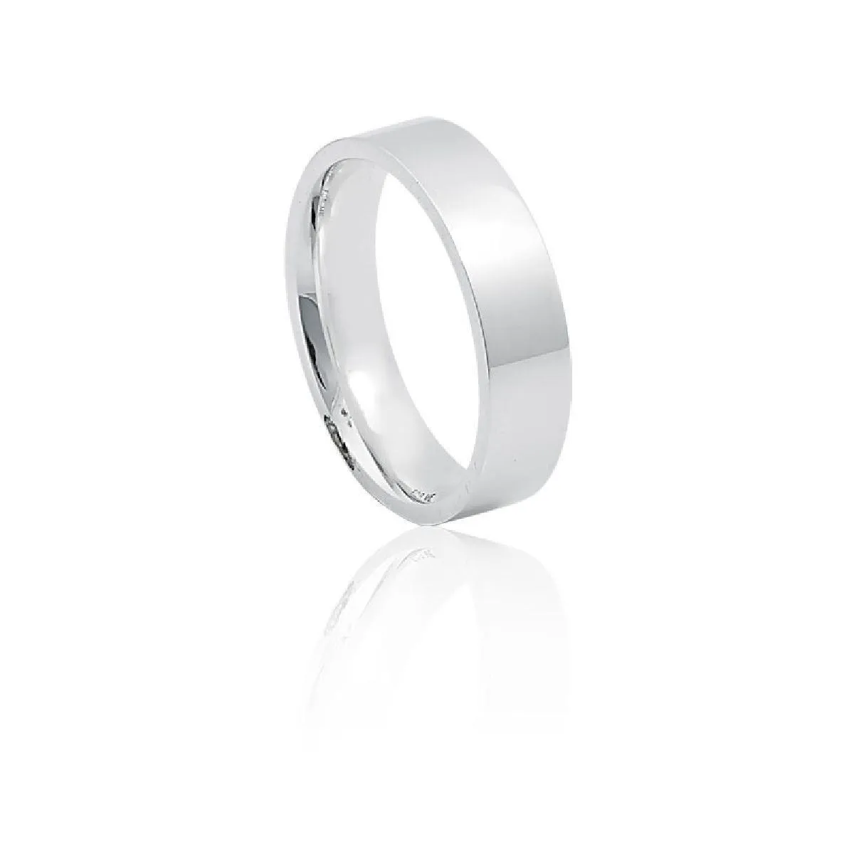 Aliança prata 925 quadrada polida 4,5MM