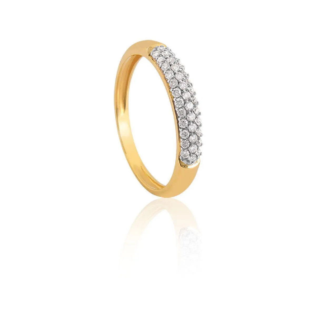 Anel de Ouro 18k  aparador pavê de 26pts de diamantes Coleção Pavês Amare