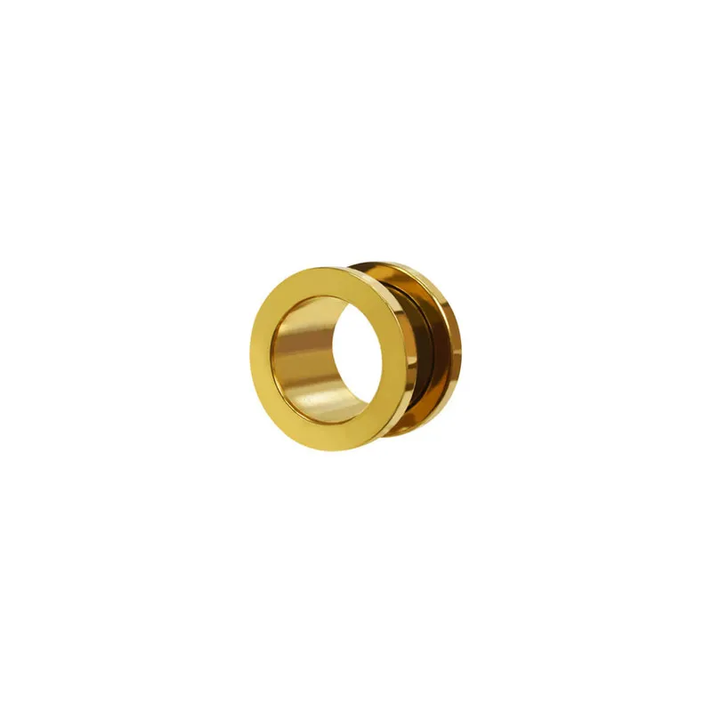 Alargador Aço Cirúrgico Dourado 10mm