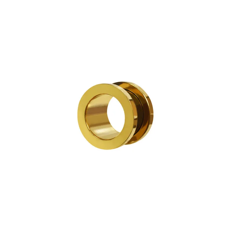 Alargador Aço Cirúrgico Dourado 12mm