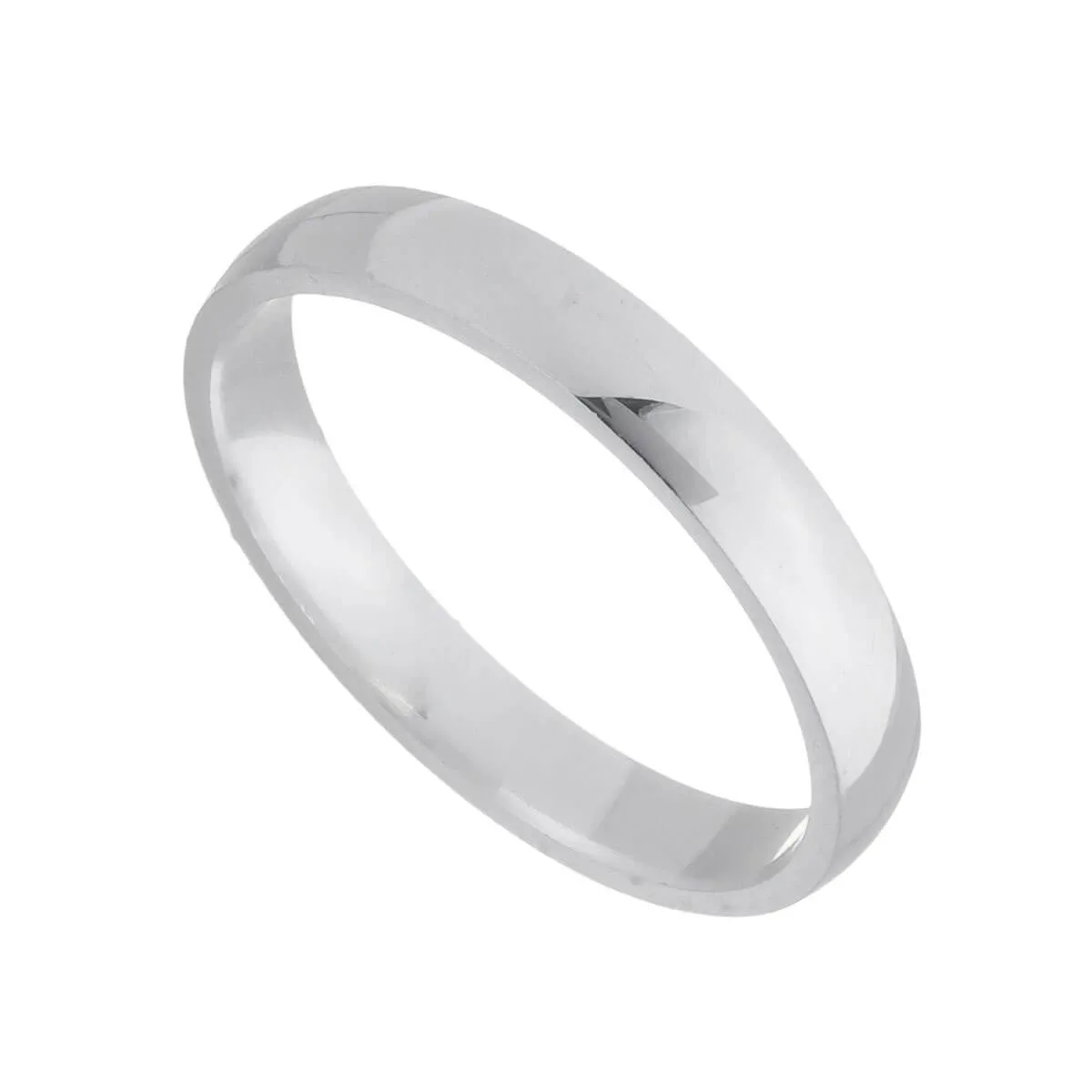 Aliança de Prata Arredondada Lisa 3mm